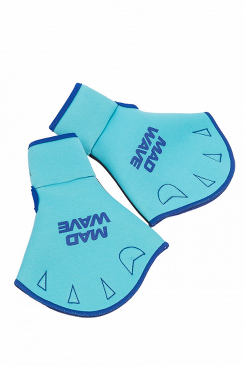 Акваперчатки Mad Wave Aquafitness gloves M0829 бирюзовый 800_1200
