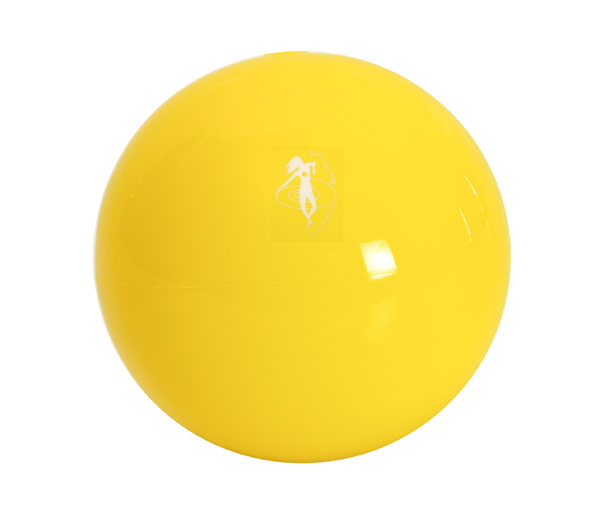Мяч наливной Franklin Method 90.07 Fascia Ball, 10 см, вес 0,5 кг, желтый 600_513