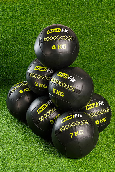 Медицинбол набивной (Wallball) Profi-Fit 5 кг 400_600