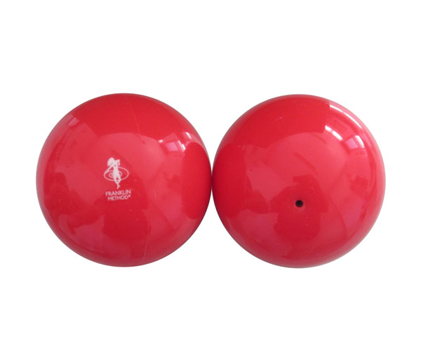 Мячи для релаксации Franklin Method Universal Mini пара, диаметр 7,5 см, красный 600_513