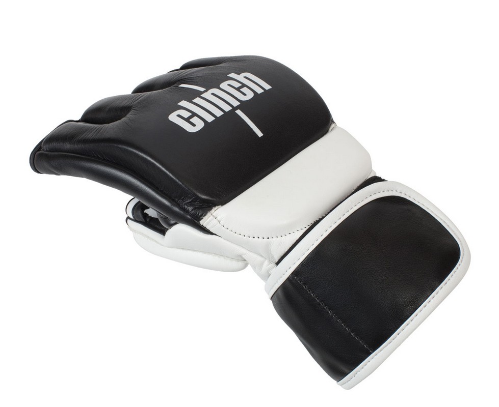 Перчатки для смешанных единоборств Clinch Combat черно-белые C611 979_800