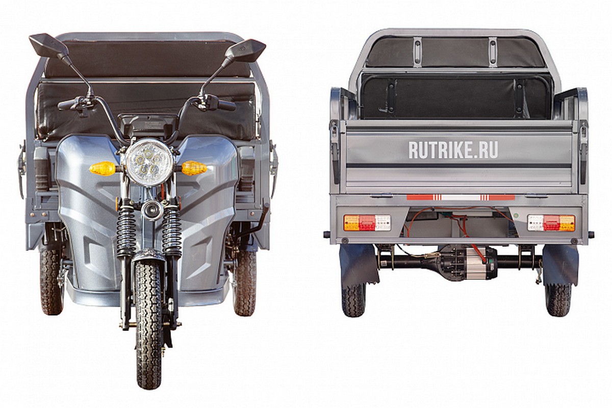 Грузовой электротрицикл RuTrike Мастер 1500 60V1000W 024452-2739 серый 1200_800