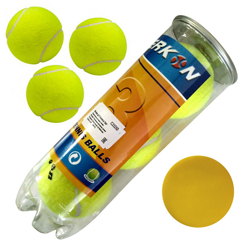 Мячи для большого тенниса Sportex 3 штуки (в тубе) C33250 800_800