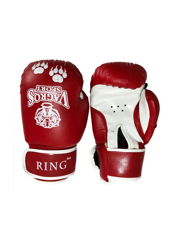 Боксерские перчатки Vagro Sport Ring RS912, 12oz, красный 600_800