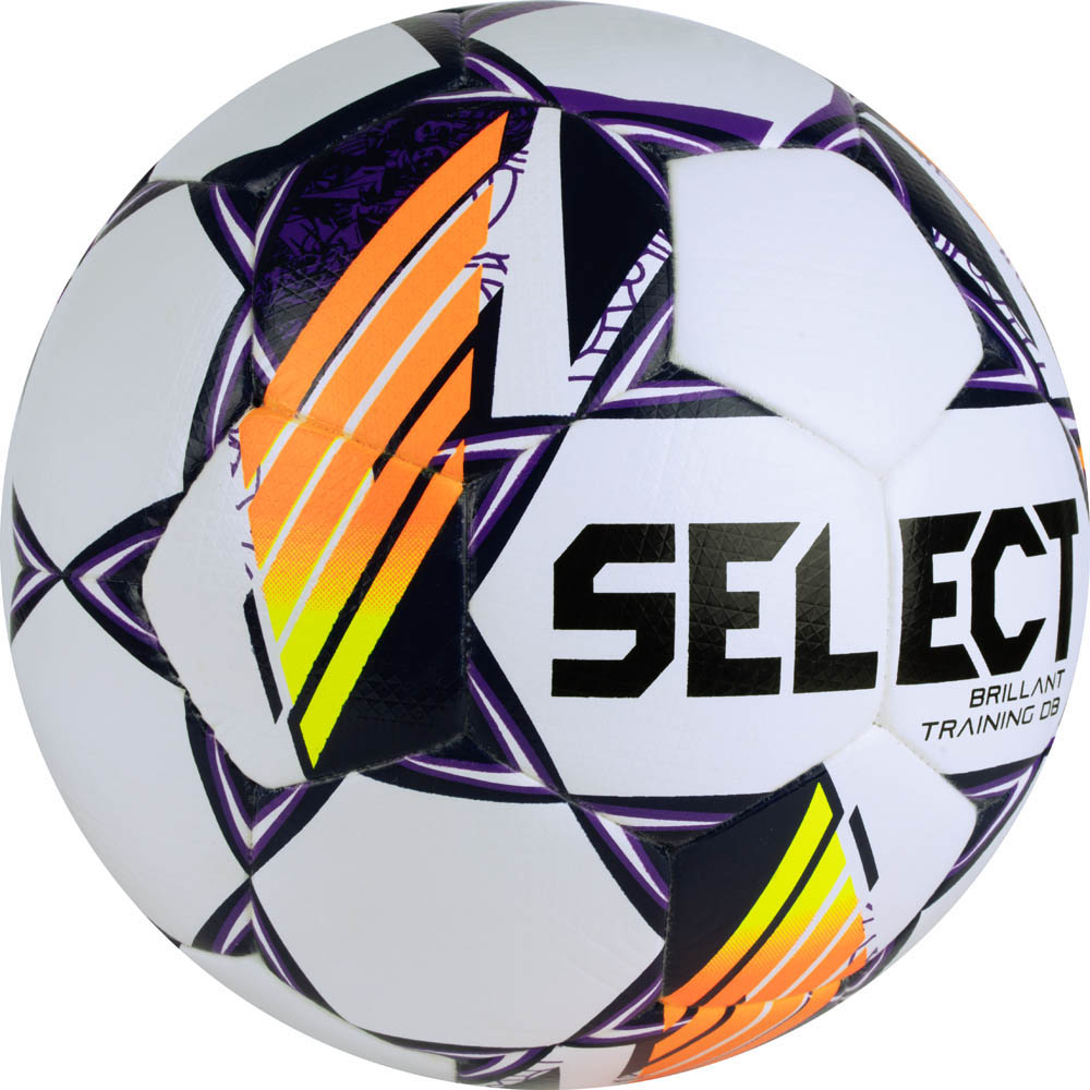Мяч футбольный Select Brillant Training DB V24, 0864168096, р.4, 32п, ПУ, гибр.сш, бел-оранж 1000_1000
