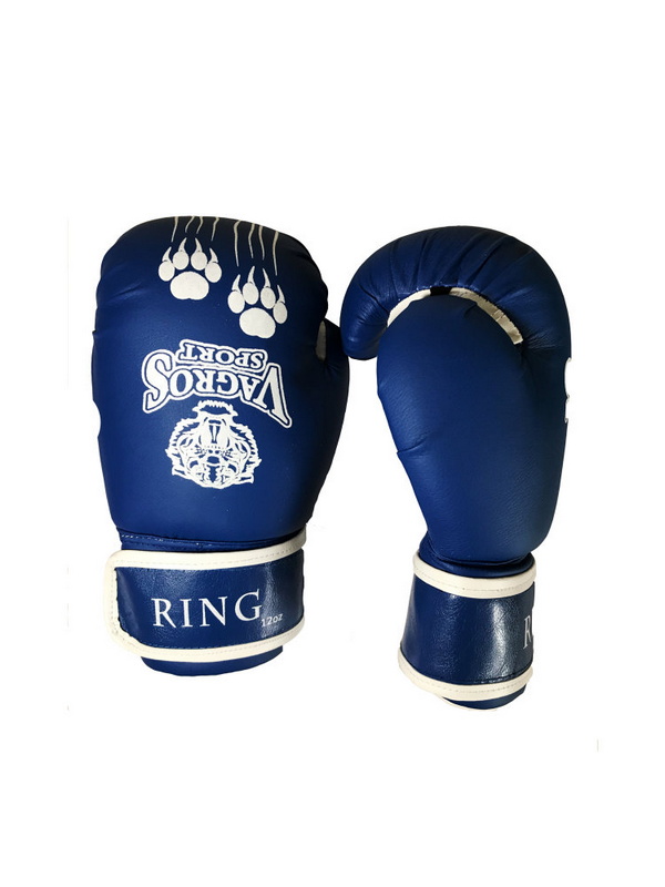 Боксерские перчатки Vagro Sport Ring RS808, 8oz, синий 600_800