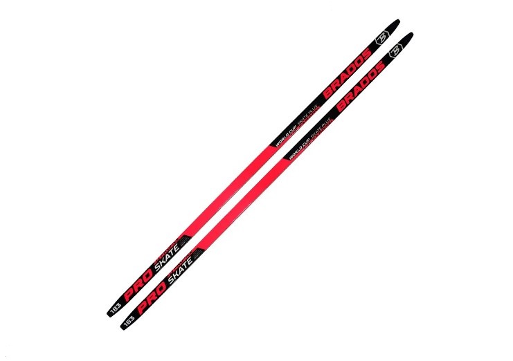 Лыжи беговые STC BRADOS Pro Skate Air (черный/красный) 741_522