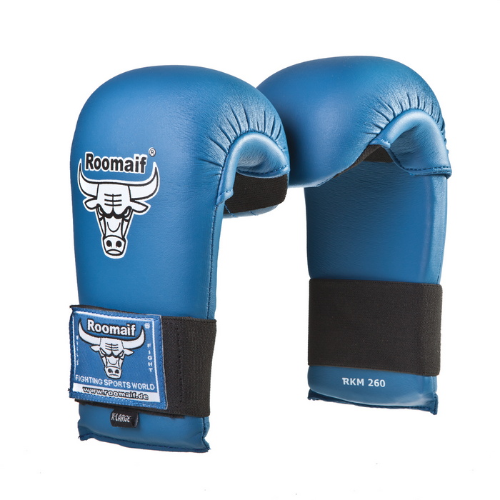 Спарринговые перчатки для каратэ Roomaif RKM-260 синие 700_700