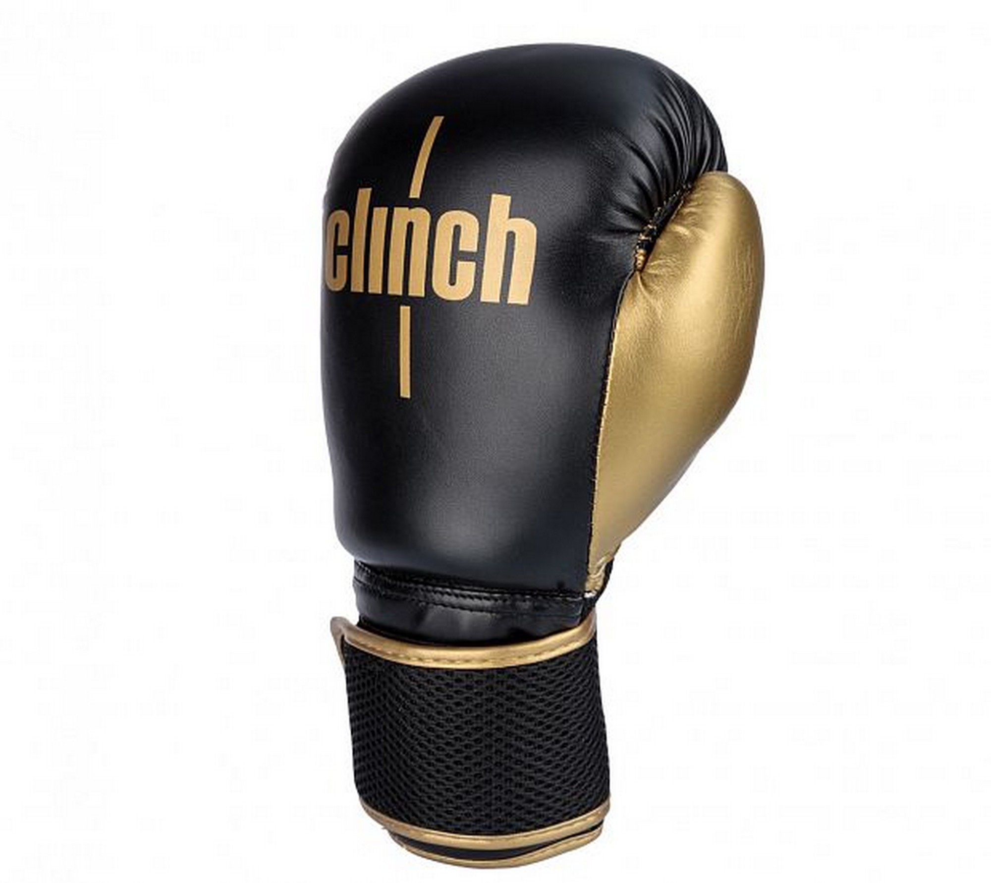 Перчатки боксерские вес 12 унций Clinch Aero C135 черно-золотой 2000_1781