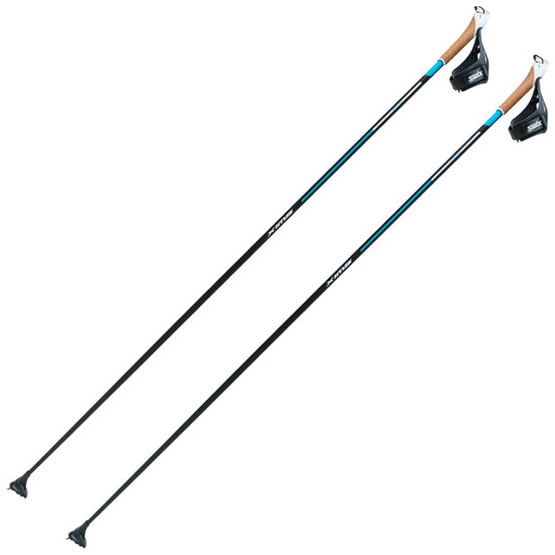 Лыжные палки Swix Quantum 6, рук. PCU с темляком Pro Fit3D, лапки 97, композит 100% RCQ60-00 800_800