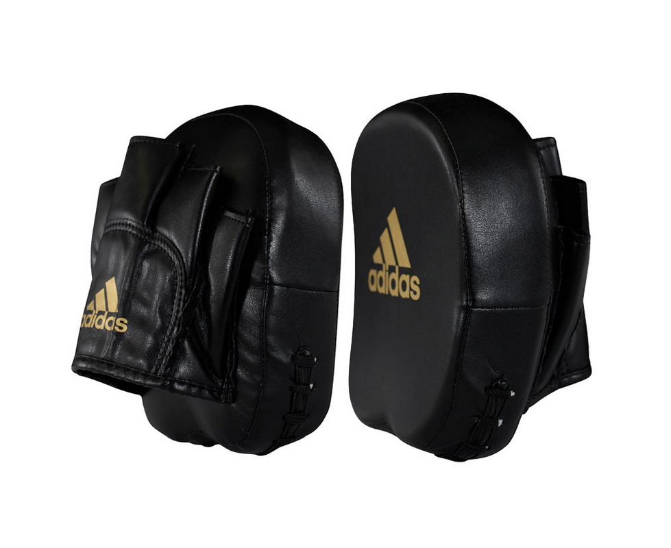 Лапы Adidas Short Focus Mitts черно-золотые adiMP02 979_800