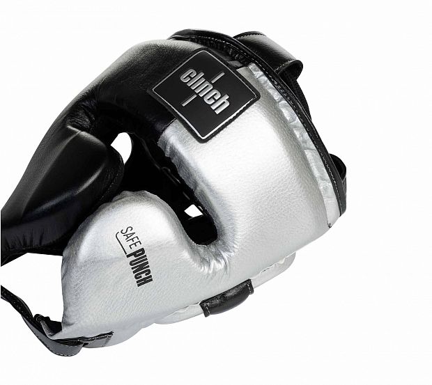 Шлем боксерский Clinch Punch 2.0 C145 черно-серебристый 620_553