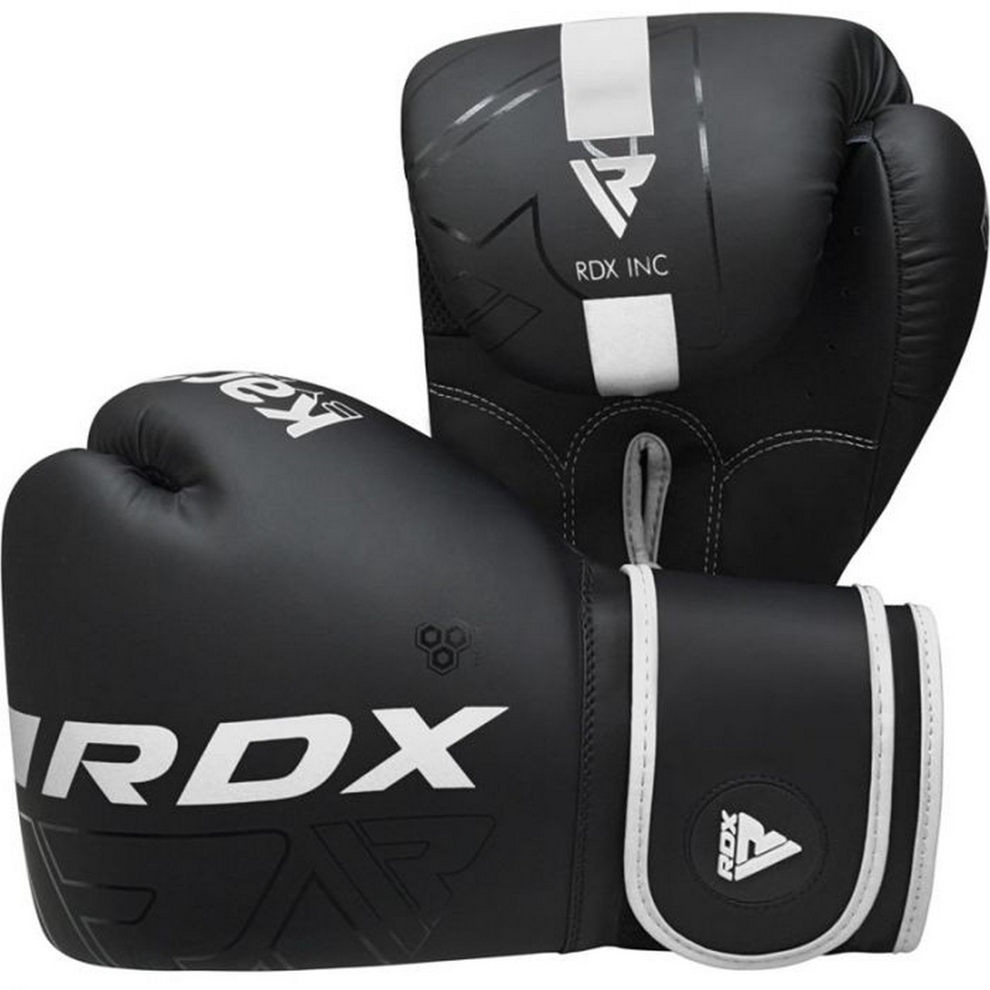 Перчатки тренировочные RDX BGR-F6MW-8OZ черный\белый матовый 2000_2000