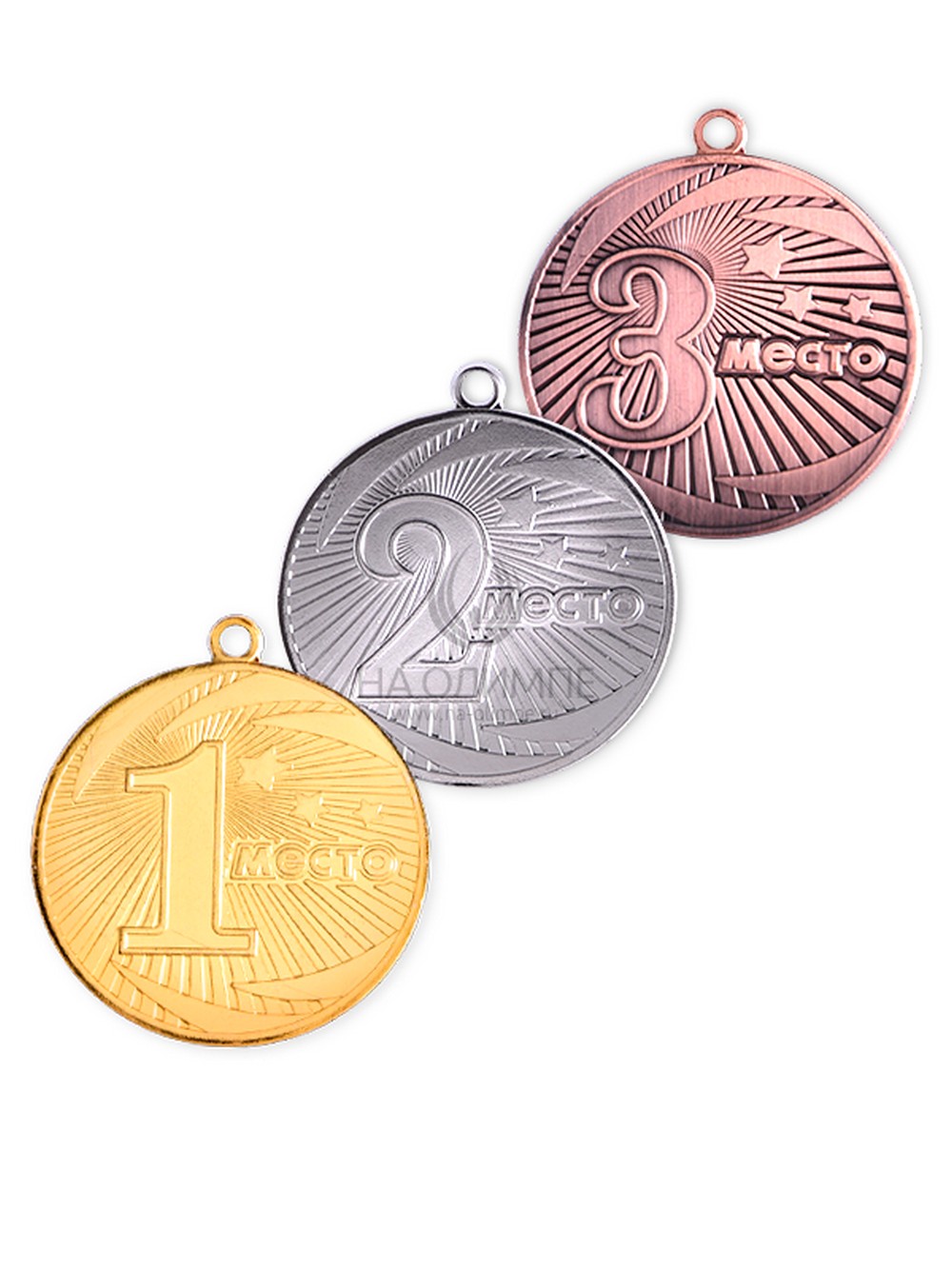 Комплект медалей MD07 (3 медали), цвет золото серебро бронза 333290 1000_1333