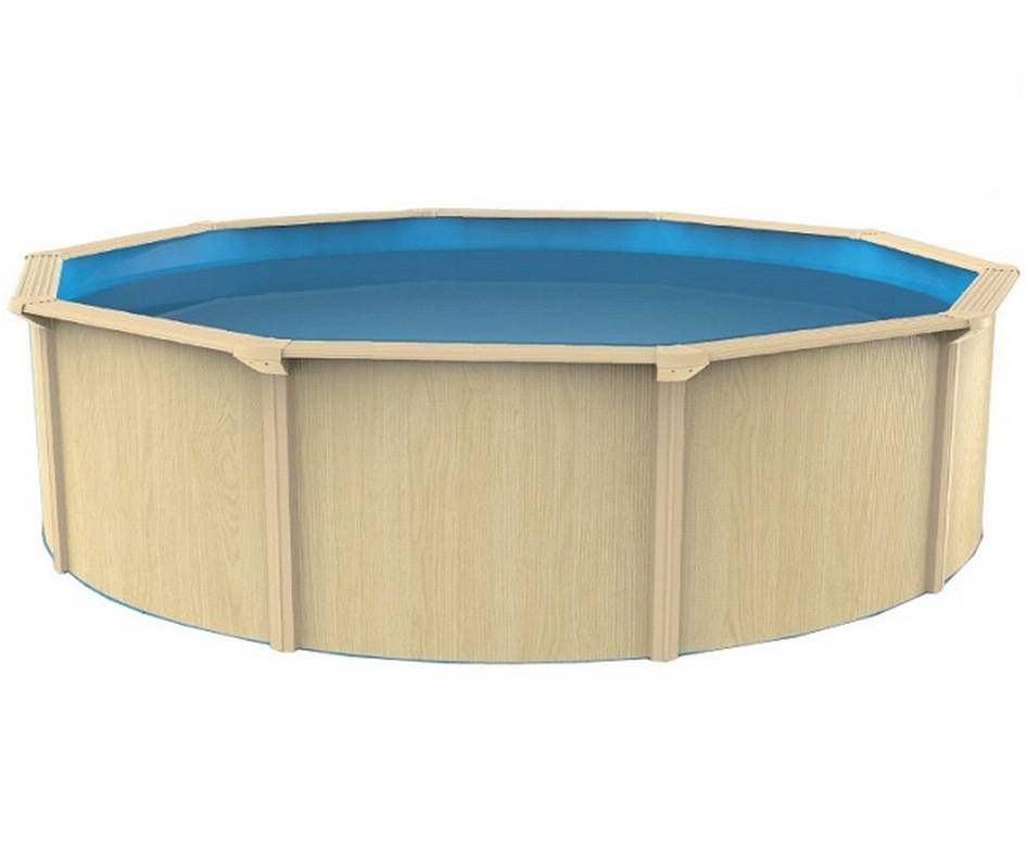 Морозоустойчивый бассейн круглый 550x130см Poolmagic Wood Basic 945_800