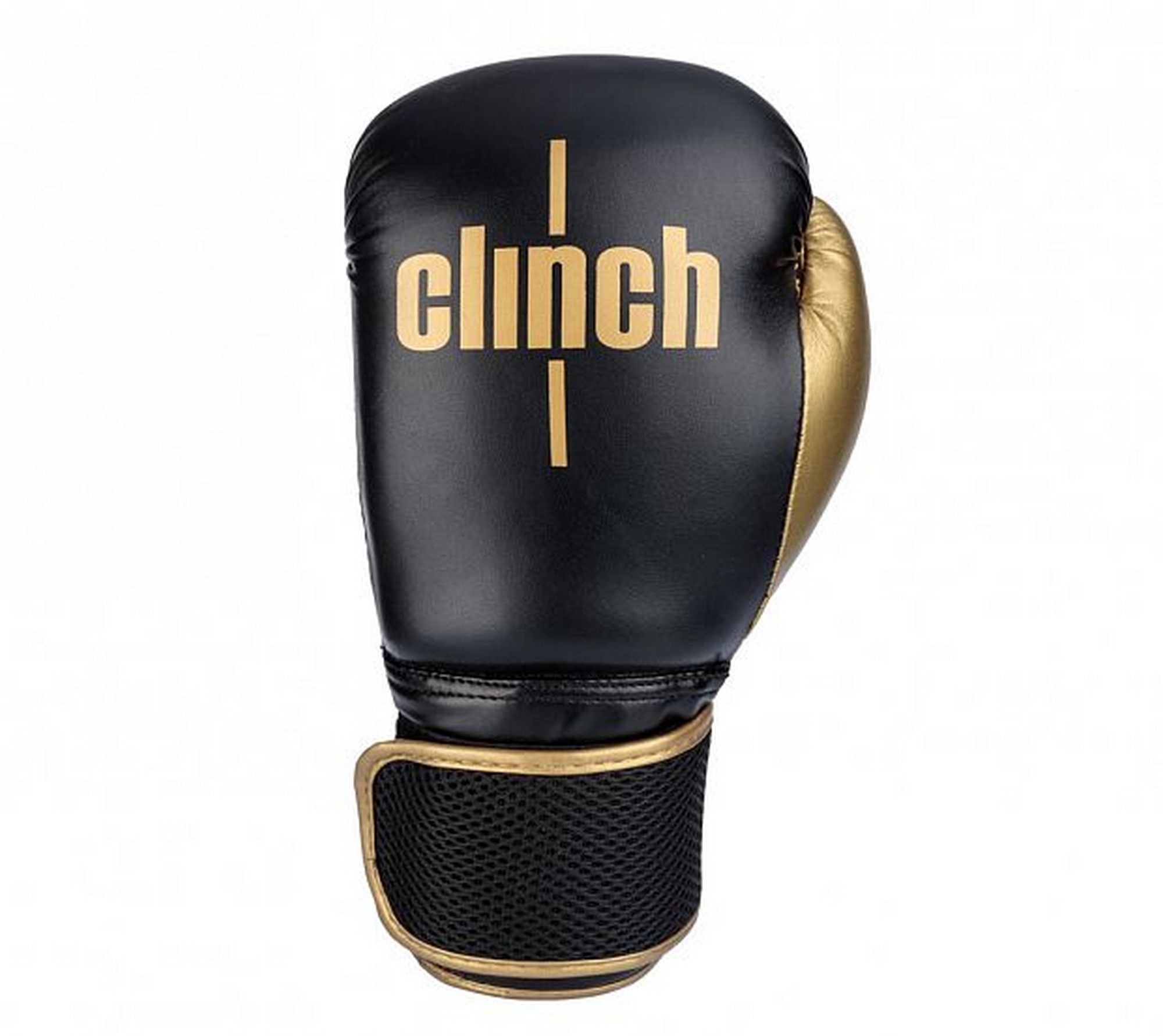 Перчатки боксерские вес 12 унций Clinch Aero C135 черно-золотой 2000_1781