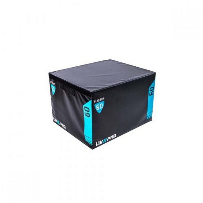 Плиометрический бокс Live Pro Soft Plyometric Box LP8151-XL 91,4x76,2x61 см, черный/синий 800_800