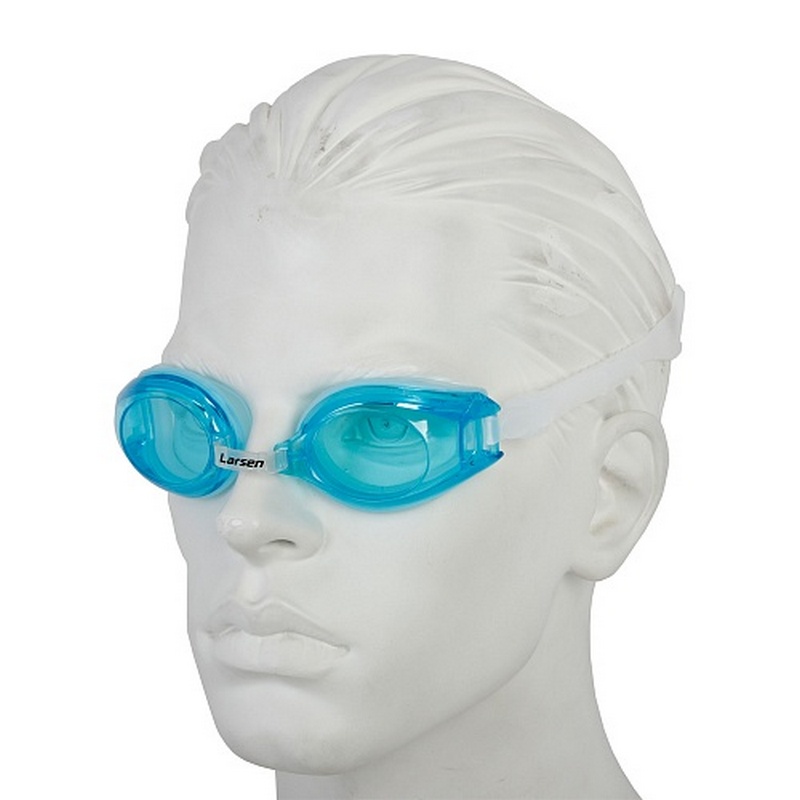 Очки для плавания Larsen R1281 голубой 800_800