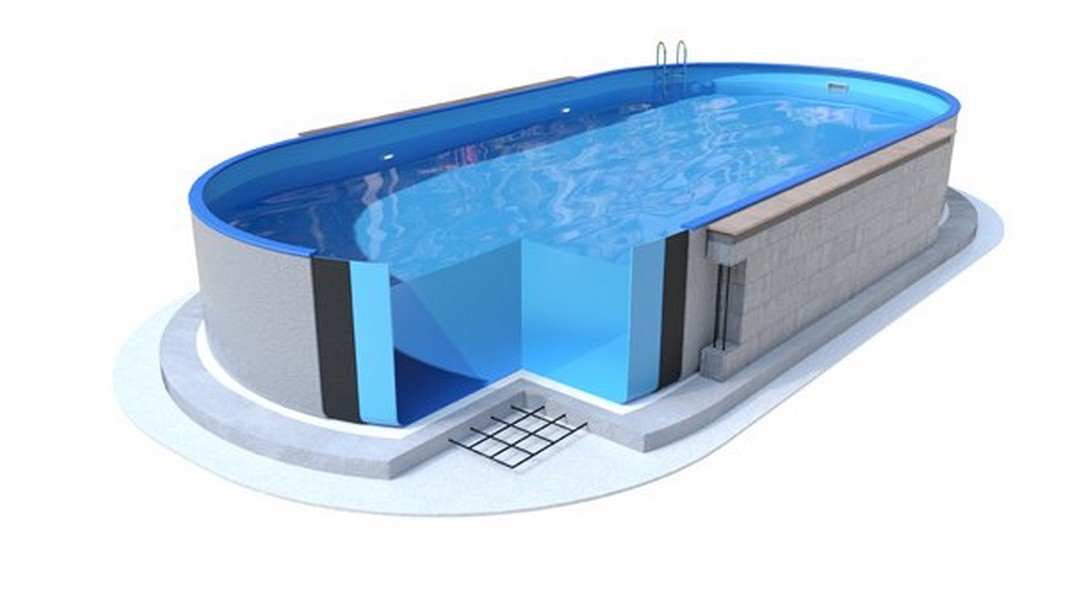 Морозоустойчивый бассейн Ibiza круглый глубина 1,2 м диаметр 4 м, мозайка 1068_600