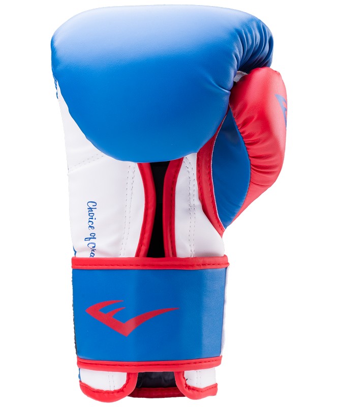 Перчатки боксерские Everlast Powerlock P00000728, 16oz, синий/красный 665_800