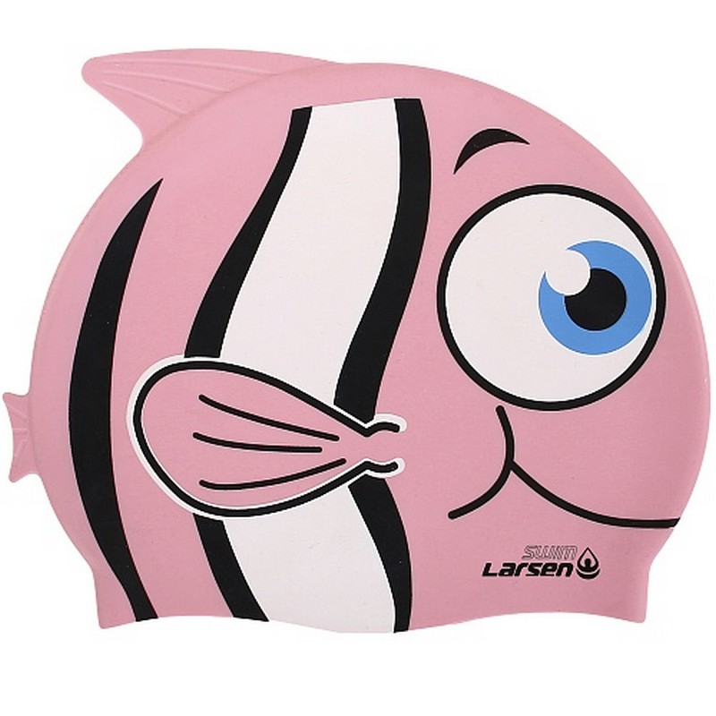 Шапочка для плавания, детская Larsen LSC10 розовая 800_800