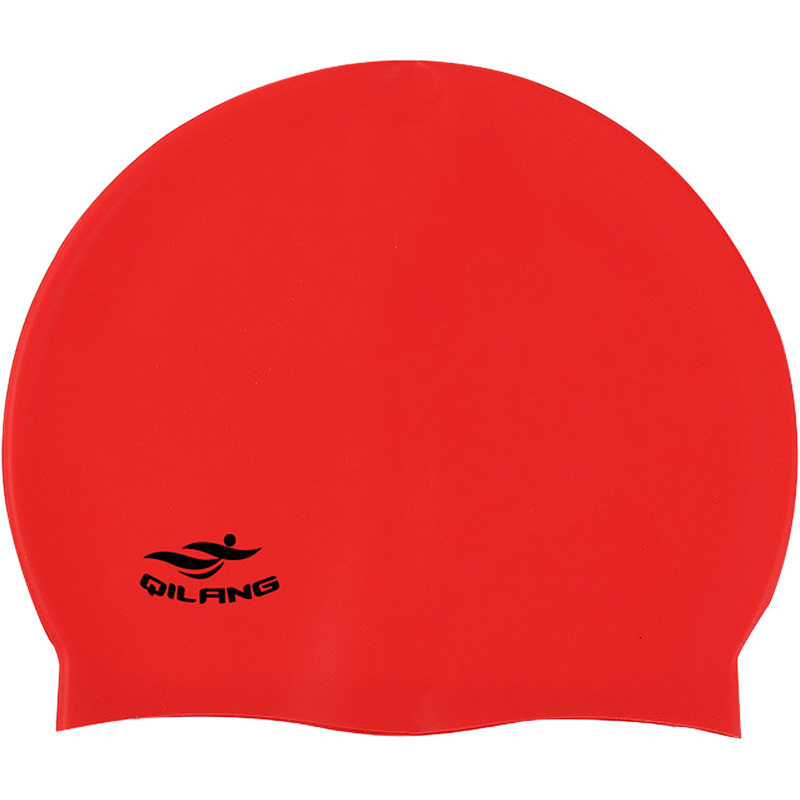 Шапочка для плавания силиконовая взрослая (красная) Sportex E41563 800_800