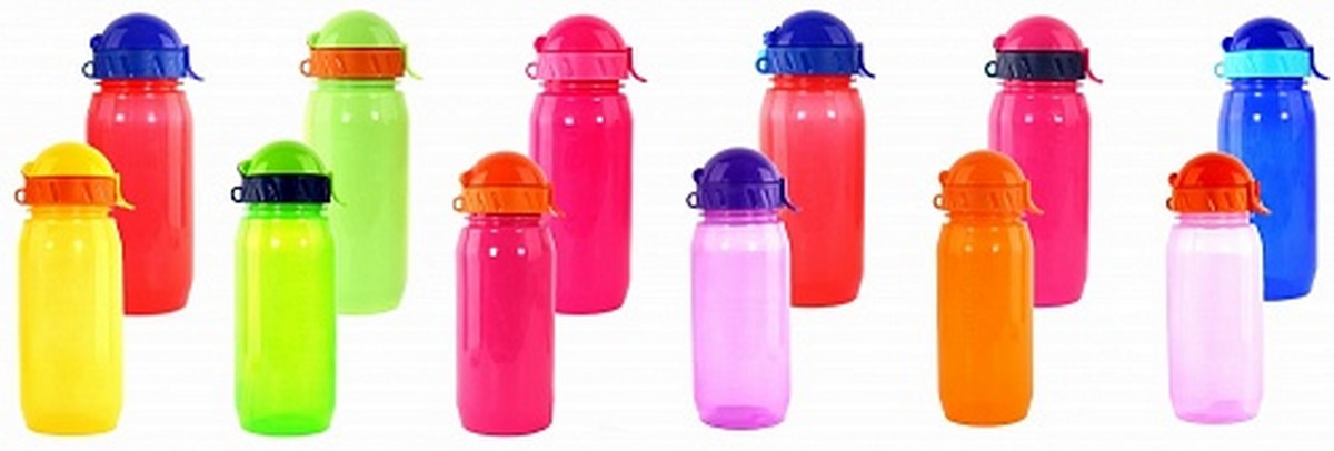 Бутылка для воды с трубочкой 400 ml КК0154 цвета в ассортименте 1200_406