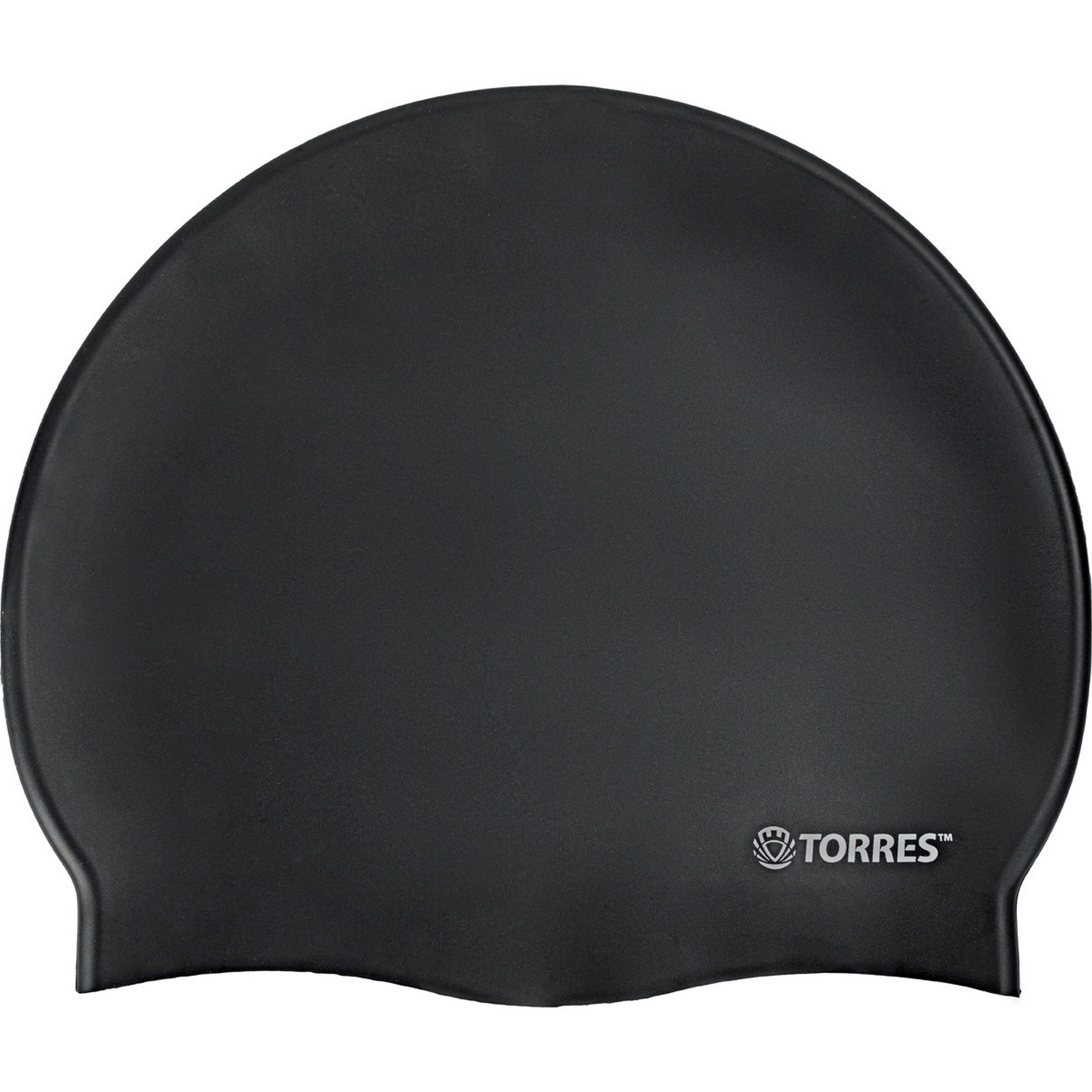 Шапочка для плавания Torres Flat, силикон SW-12201BK черный 2000_2000