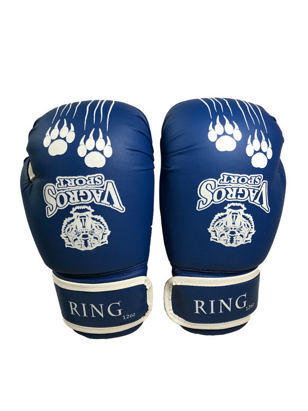 Боксерские перчатки Vagro Sport Ring RS812, 12oz, синий 600_800