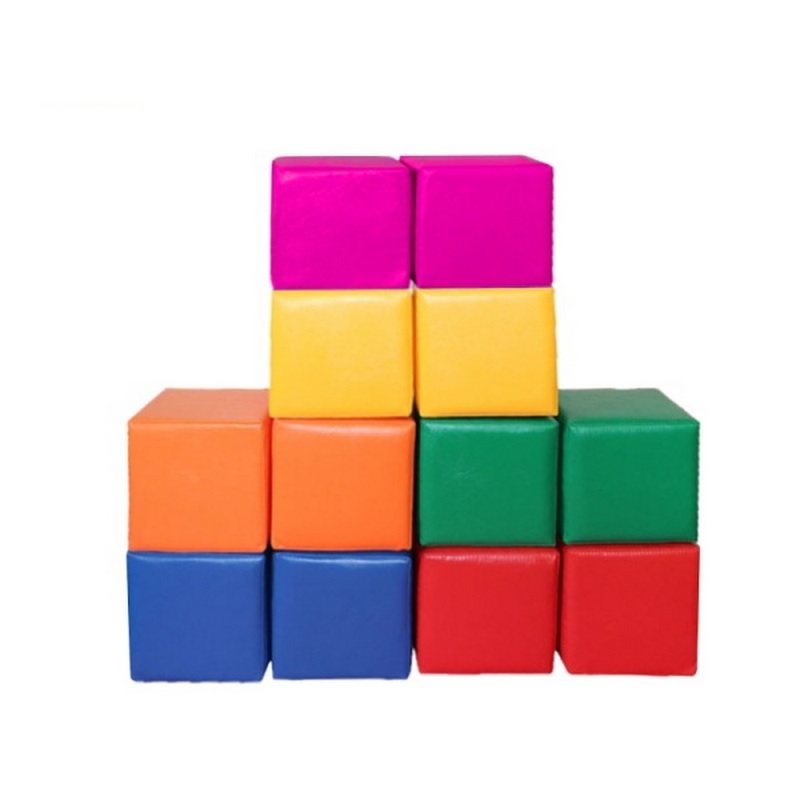 Набор мягких модулей кубики цветные 25х25х25см (12 элементов) Dinamika ZSO-004406 800_800