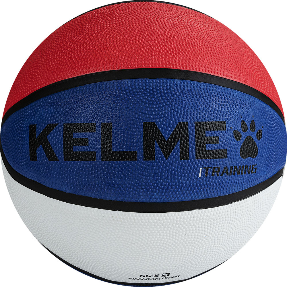 Мяч баскетбольный Kelme Foam rubber ball 8102QU5002-169, р.5, 8 панелей, резина, бело-сине-красный 1000_1000