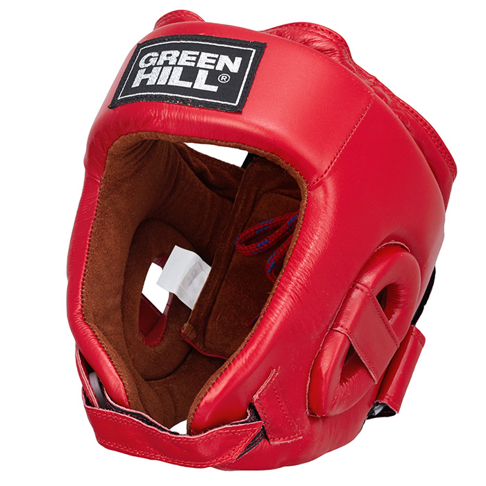 Боксерский шлем Green Hill Five Star HGF-4012 одобренный IBA красный 700_700