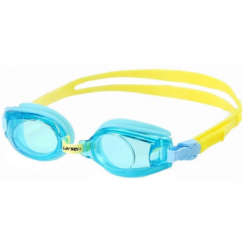 Очки для плавания детские Larsen DR5 голубой/зеленый 800_800