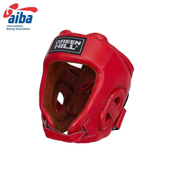 Боксерский шлем Green Hill Five Star HGF-4012 одобренный IBA красный 700_700