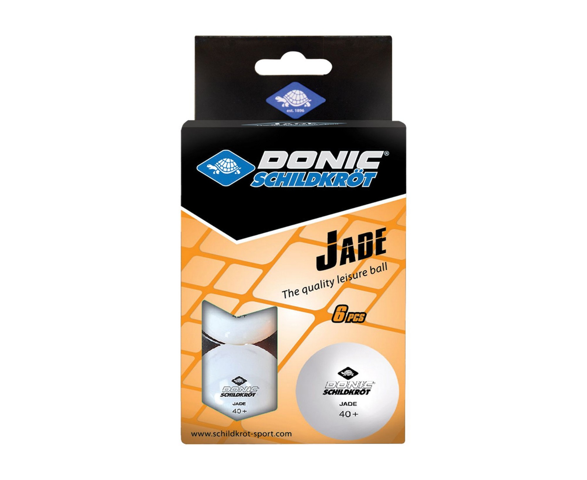 Мячики для настольного тенниса Donic Jade 40+, 6 штук 618371 белый 2000_1636
