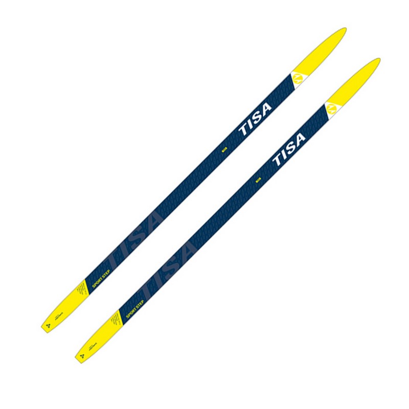 Лыжи беговые Tisa Sport Step Jr N91121V синий\желтый 800_800