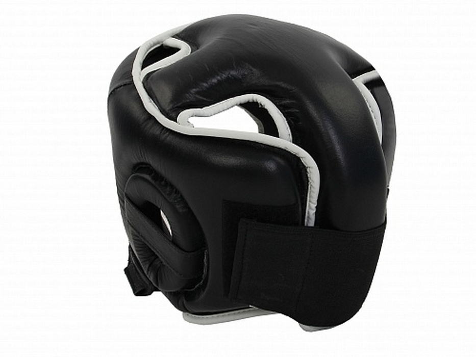 Шлем боксерский Jabb JE-2093 натуральная кожа черный 933_700