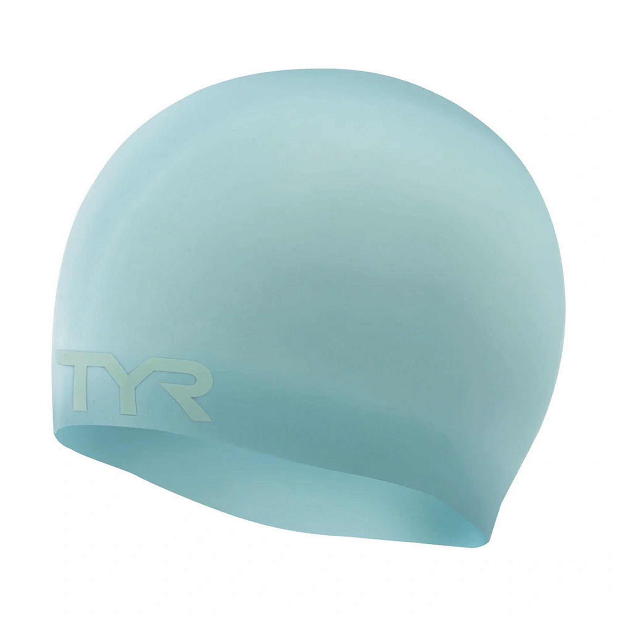 Шапочка для плавания TYR Wrinkle Free Silicone Cap LCS-450 голубой 2000_2000