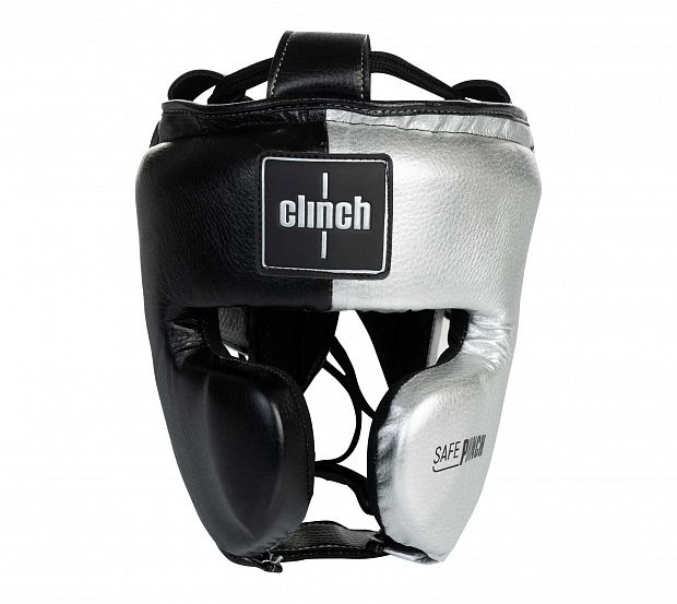 Шлем боксерский Clinch Punch 2.0 C145 черно-серебристый 620_553