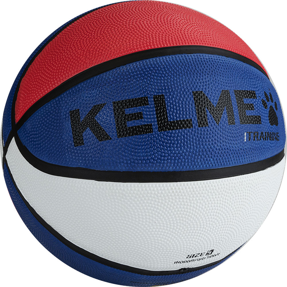 Мяч баскетбольный Kelme Foam rubber ball 8102QU5002-169, р.5, 8 панелей, резина, бело-сине-красный 1000_1000