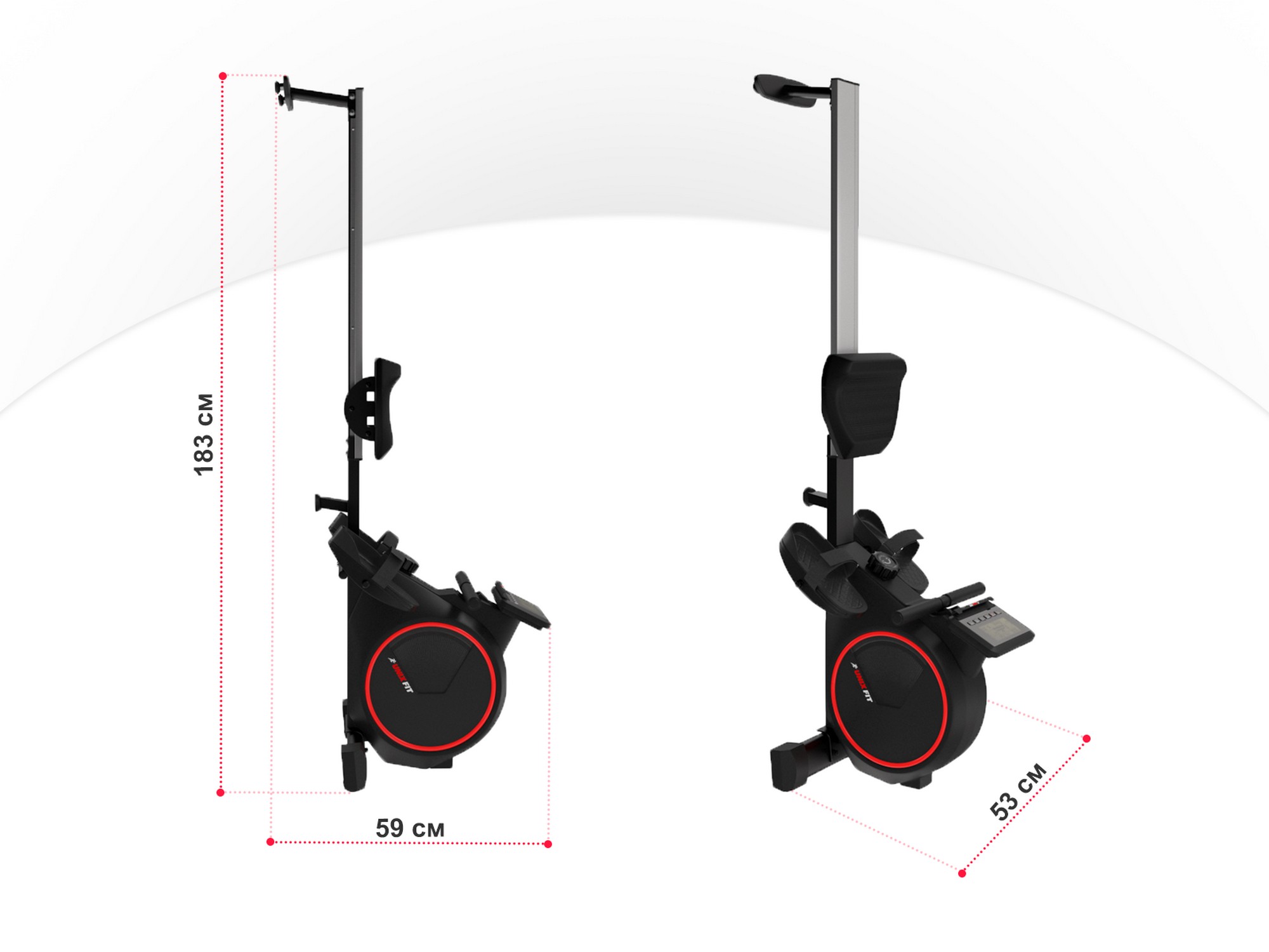 Гребной тренажер UnixFit Techno Rower 410 RMTF410 2000_1500