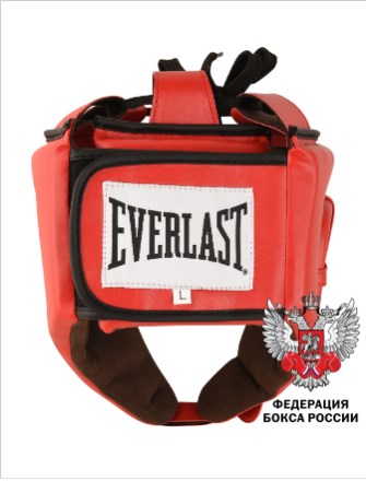 Шлем для любительского бокса Everlast Amateur Competition PU красн. 335_440