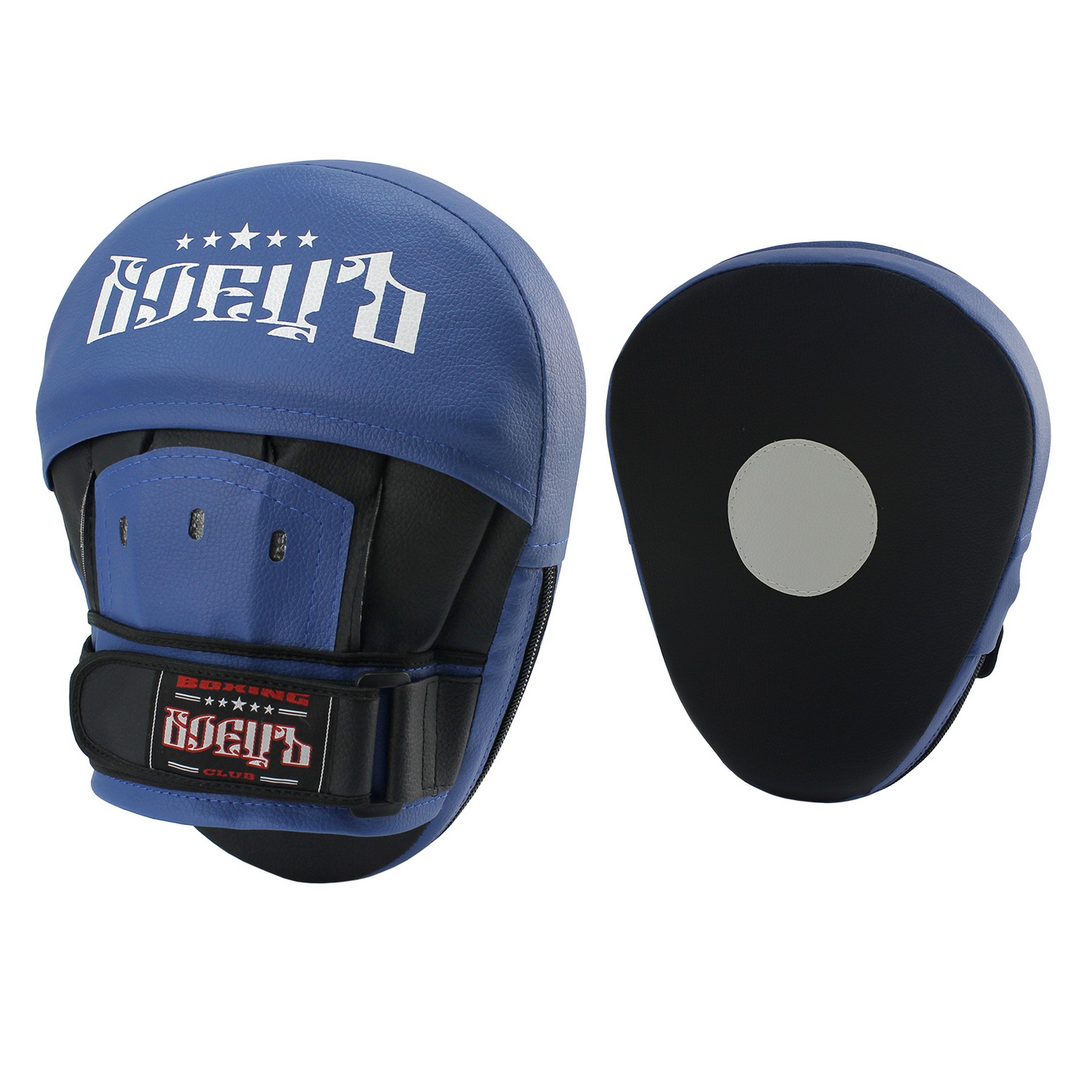 Лапы боксерские гнутые Боецъ 110 черно-синие 2000_2000