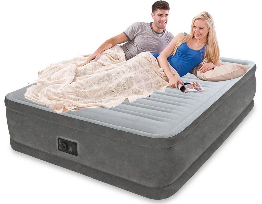 Надувная кровать Intex Comfort-Plush 152х203х46см, встроенный насос 220V 64414 897_700
