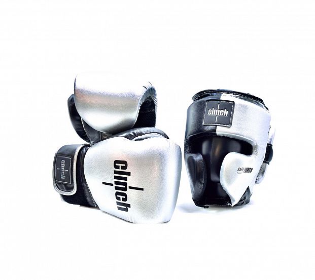 Шлем боксерский Clinch Punch 2.0 C145 черно-серебристый 621_553