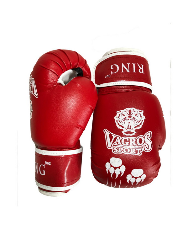 Боксерские перчатки Vagro Sport Ring RS910, 10oz, красный 600_800