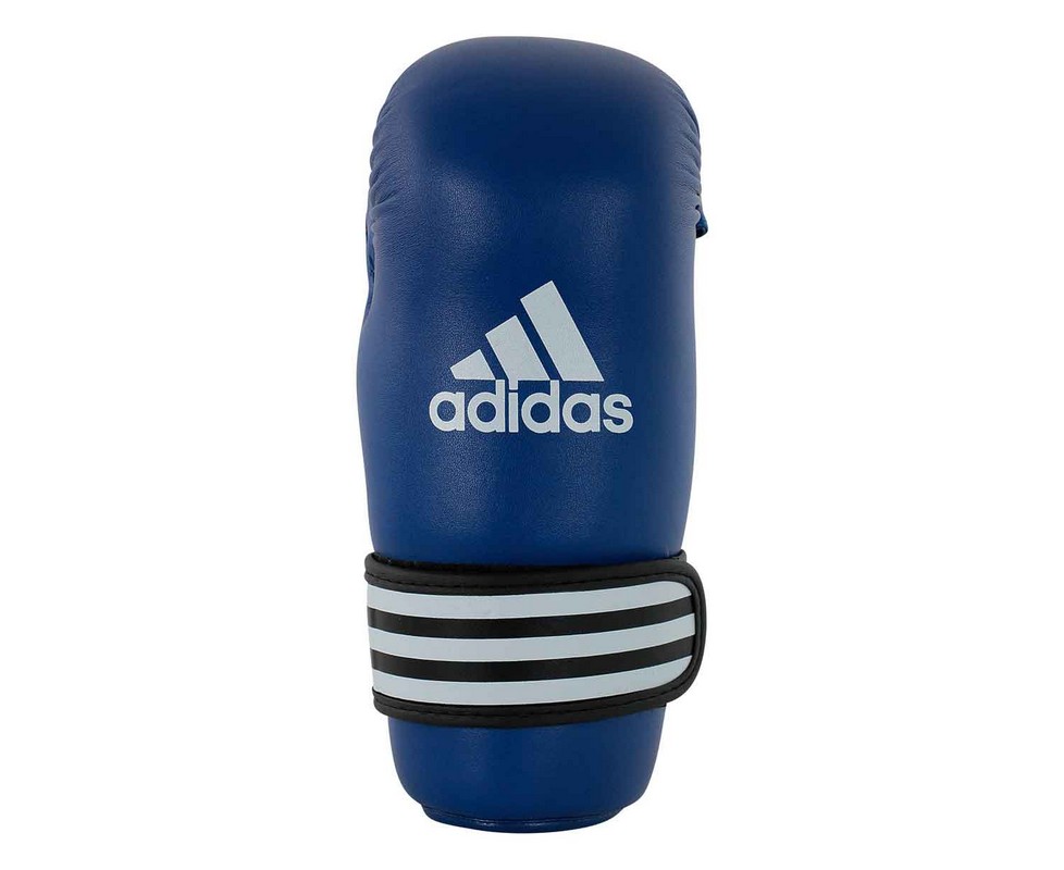 Перчатки полуконтакт Adidas WAKO Kickboxing Semi Contact Gloves синие adiWAKOG3 978_800
