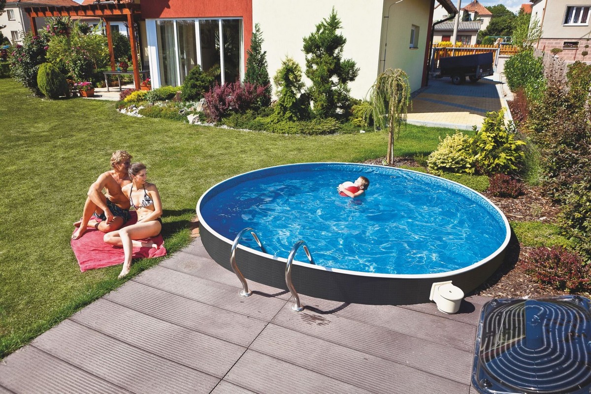 Морозоустойчивый бассейн круглый 460х120см Mountfield Azuro (Premium) Rattan 1200_800