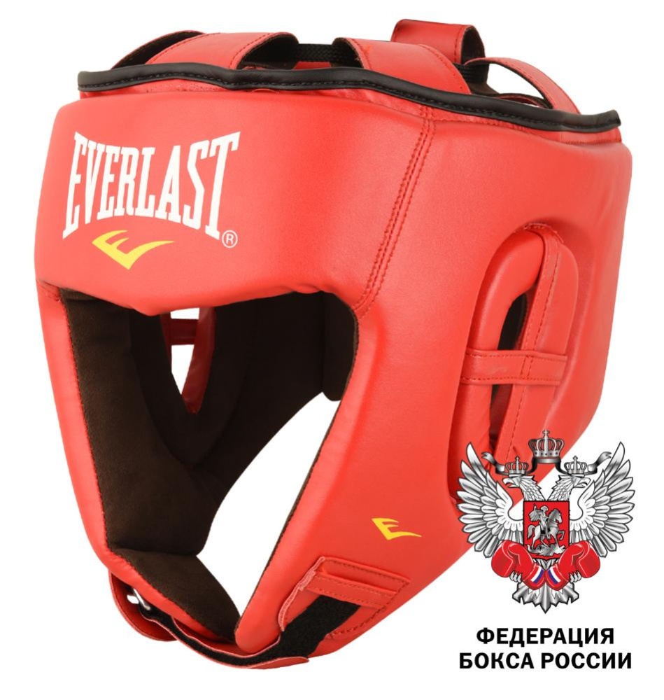 Шлем для любительского бокса Everlast Amateur Competition PU красн. 949_1000