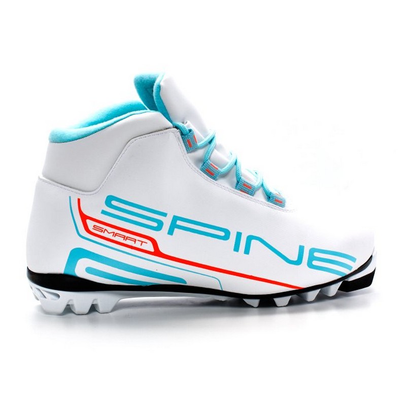 Лыжные ботинки NNN Spine Smart Lady 357/9M (T4) белый/бирюзовый 800_800